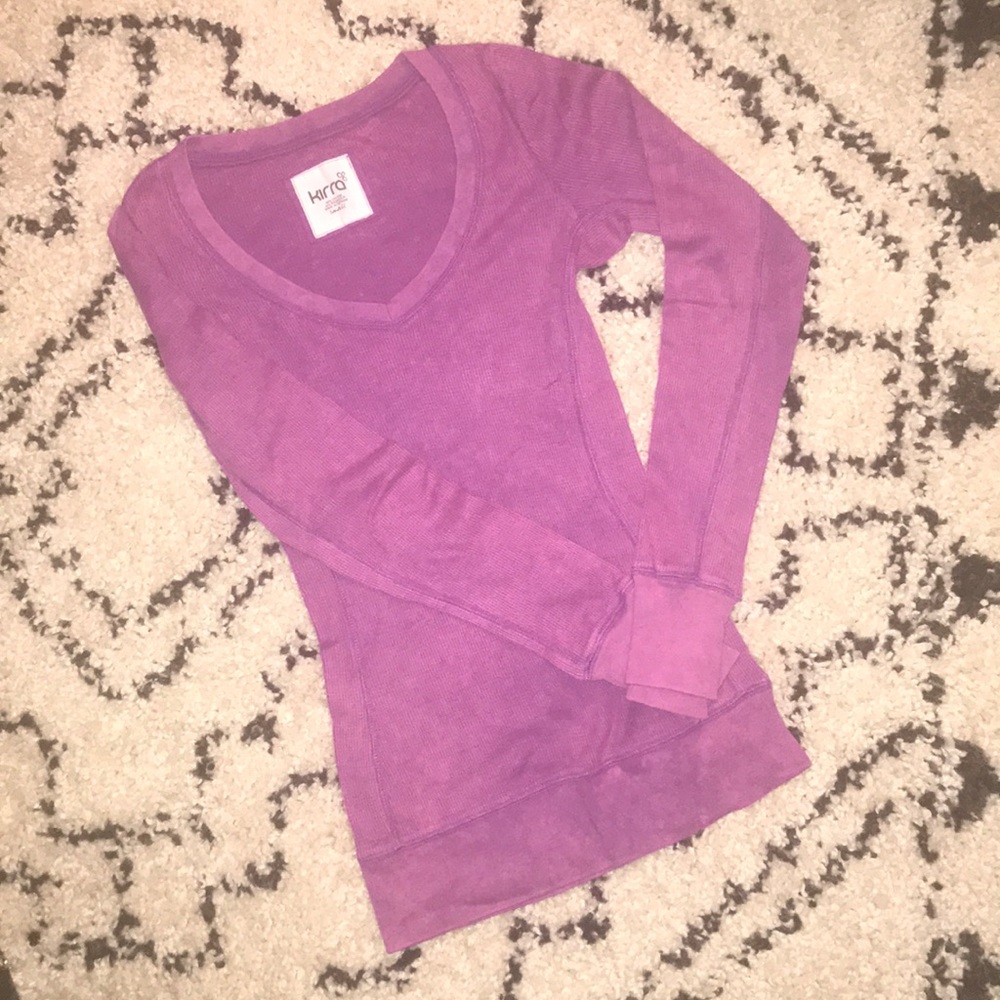Purple Distress Washed Thermal